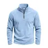 Amazon Europeia e Americana Outono e Inverno Quente Pesado Masculino Esportivo Casual Solto Versátil Fleece Zíper Gola Alta Moletom com Capuz