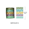 Serie Sol de Primavera Caja Floral Colorida Cinta Washi Material para Diario DIY Pegatinas de Borde para Collage