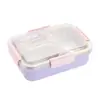 Bote de almuerzo de acero inoxidable 304 simple con compartimentos para estudiantes y trabajadores de oficina, caja bento para almuerzo, caja para comidas con tapa para frutas y sándwiches