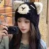 Gorro de Punto de Felpa de Capibara Lindo Estilo Japonés para Mujer 2025 Otoño e Invierno Nuevo Gorro Grueso Cálido con Protección para las Orejas Moderno