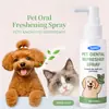 Kineshinex Spray Bucal para Mascotas Enjuague Bucal para Perros para Eliminar el Mal Aliento y Limpiar y Desodorizar la Boca del Gato