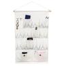 Bolsa Colgante de Tela para el Hogar Nórdico con 12 Bolsillos Almacenamiento de Libros Control Remoto Bolsa de Almacenamiento de Tela 0981