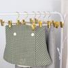 El más vendido de Amazon Almacenamiento para el hogar Aleación de aluminio Perchero para pantalones Tienda de ropa Hotel Armario Clip para pantalones Pantalones personalizados Dorado