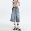 Pantalones vaqueros de estilo americano modernos desgastados, pantalones cortos deportivos casuales de corte holgado, shorts versátiles de nicho de alta costura