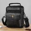 Bolso de Hombro Casual para Hombre Bolso Satchel de Cuero Genuino Bolso de Mano Capa Superior Piel de Vaca Bolso de Hombro Gran Capacidad Bolso para Hombre