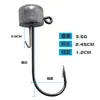 2.5g/3.5g/5g/6g color primario nude anzuelo con cabeza de plomo NED anzuelo con canaleta para sangre anzuelo cabeza de hongo Accesorios Venta al por mayor