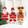 Colgante de muñeco de Santa Claus transfronterizo DIY Muñeco de nieve de tela Muñeco para decoración de árbol de Navidad Colgante de muñeco