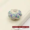 Manija de Puerta de Gabinete Rústica Transfronteriza, Manija de Cerámica Hecha a Mano, Pomo de Bola de Cobre, Manija Redonda de Agujero Único para Muebles de Gabinete, Armario, Cajón