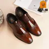 Zapatos de Vestir Formales de Cuero Genuino para Hombres Mayores, Zapatos con Cordones de Patrón de Cocodrilo Puntiagudos para Hombre, Zapatos de Trabajo Brillantes de Retazos