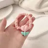 Faixa de Cabelo Coelho Fofo de Desenho Animado Elástico Coque de Cabelo Corda de Cabelo Não Machuca o Cabelo Elástico Faixa de Cabeça Elegante Acessórios de Cabelo