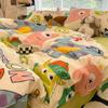 Nueva Funda de Edredón de Cuatro Piezas Sábanas de Crayon Shin-Chan para el Hogar Dormitorio de Niños Edredón Cama Habitación Estudiante Dibujos Animados
