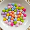 Macarrón Brillante Amor diy Hecho a Mano Gel de Crema Resina Accesorios para Pasador de Pelo Funda de Teléfono Móvil Parche Color Corazón Pequeño
