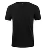 Camiseta de punto gofrado 30D de 180g, cuello redondo, casual y cómoda, color liso, versátil, unisex, con bordado de logo estampado