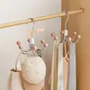 Gancho de Seis Garras con Rotación de 360 Grados para Armario, Percha Multifuncional para Ropa Interior, Bolsos y Almacenamiento de Ropa