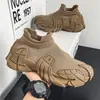 Zapatos tipo calcetín para hombre, deportivos casuales de suela blanda talla grande para hombre, sin cordones, ligeros, transpirables, cómodos, versátiles, zapatos para hombre al por mayor