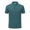 Camisa polo de hombro recto para comercio electrónico transfronterizo, camiseta de verano de manga corta con solapa para negocios, polo de seda helada para hombre, personalización de ropa de trabajo