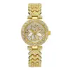 Reloj de Pulsera de Moda de Cielo Estrellado de Venta Caliente al por Mayor para Comercio Exterior con Diamantes Incrustados de Flores para Mujer Cuarzo