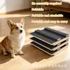 Rampa Plegable Antideslizante para Mascotas de Madera Maciza Escalones para Perro Gato Escalera Auxiliar Ángulo Ajustable Escalera de Escalada