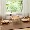 Mesa de Centro Tatami Estilo Japonês Janela de Canto Mesa Pequena Combinação de Mesa e Cadeira para Varanda de Casa Mesa de Chá Zen Mesa Baixa Simples Mesa Kang
