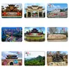 Ímã de Geladeira de Vidro Linyi Scenery Cidade Antiga de Langya Prédio Principal Luzes Arquitetura Antiga Chinesa Lembrança Companheiro Magnético para Casa Presente