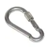 Hebilla de Seguridad de Acero Inoxidable con Resorte para Escalada, Llavero y Anillo para Llaves