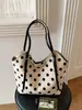 Bolso Tote de Lunares de Moda para Mujer 2026 Nuevo Verano Versátil Gran Capacidad Bolso de Hombro y Mano Bolso Casual para el Trabajo