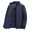 Nueva Chaqueta Ligera de Lana y Plumón de Ganso con Media Cremallera, Abrigo Cálido de Invierno con Cuello Alto para Hombres y Mujeres, Chaqueta de Plumón al por Mayor