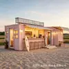 Bar de Playa de Moda Estilo Contenedor con Estilo Marinero, Terraza Panorámica, Barra Móvil y Zona de Comedor, Alojamiento para Acampar en Zona Turística