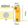 Garrafa Plástica Transparente Garrafa de Chá de Leite Lata de Cola Selada Descartável Garrafa de Suco Garrafa para Bebidas de Grau Alimentício