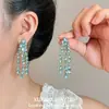 Atmósfera Azul Romántica, Hermosos Pendientes, Pendientes de Borla de Estrella de Mar con Cuentas de Pétalos, Pendientes de Moda y Elegantes