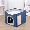 Casa Plegable Grande para Gatos Limpieza Fácil Villa para Gatos Cama Acogedora Interior Exterior Para Gatos