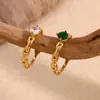 Moda Ins Europea y Americana Elegante Nicho Diseño Retro Joyería de Mano Acero Inoxidable Chapado en Oro de 18K Cadena Mini Anillo para Mujeres