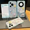 Funda de teléfono 3D de conejo con flores de temática primaveral adecuada para Apple 17 Pro Max, 16/15, estilo fresco para Xiaomi, Huawei y Vivo