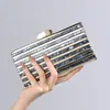 Lujo Ligero Transfronterizo Nuevo Oval Acrílico Vestido Bolso de Noche Clutch para Mujer Bolso de Noche Dropshipping