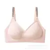 Sutiã nude sem costura, macio como gelatina, com suporte e efeito lift-up, alças de diamante, bojos fixos, sutiã push-up confortável anti-queda