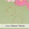 Chapado en oro real de 18 quilates con anillo colgante geométrico redondo gota de agua triángulo colgante para pendientes hechos a mano DIY accesorios colgantes