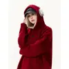 Fábrica de Origem Outono e Inverno Novo Suéter de Tricô com Capuz Pulôver Jaqueta para Homens e Mulheres, Solto Casual Versátil Top Preguiçoso