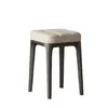 Banqueta Quadrada Macia Acolchoada para Sala de Estar e Sala de Jantar em Casa, Banqueta Quadrada Macia Acolchoada Espessa, Simples e Luxuosa, Empilhável Baixa