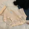 Roupa íntima de algodão para meninas estilo japonês, confortável, Classe A, para bebês e mulheres, cintura média, sem marca, doce, simples, cor pura, com forro de algodão