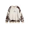 OLDTRIBE Moda Nacional Bordado Suéter Americano para Hombre y Mujer Suéter de Punto Holgado Marca de Moda Suéter de Otoño e Invierno para Pareja M28