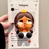 Lindo Dibujo Animado de Bebé Llorando de Silicona Adecuado para Soporte Magnético Magsafe con Fuerte Adsorción y Airbag Retráctil para Escritorio para Mujeres