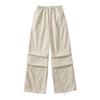 Calça cargo estilo americano para mulheres, verão, nova, fina, reta, solta, com cordão, amarrada no tornozelo, calça casual