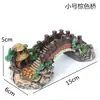 Manualidades de Resina Adornos Puente Pequeño Decoración Acuario Accesorios Decoración Micro Paisaje Puente de Arco de Resina