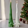 Jiahuimei Molde de Silicona para Vela Aromática de Papá Noel DIY Navidad Velas de Palo Largo Decoración Adornos