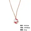 Regalo de Navidad de Dibujos Animados Collar de KT Cat Transfronterizo Hello Kitty Colgante de Gota de Aceite Joyería Novia Estudiante Collar de Sanrio