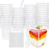 Amazon copa trapezoidal de plástico duro 150ml para postre copa para mousse copa para pudín copa para gelatina helado postre copa para helado