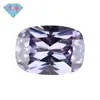 Huagang Gems Pedra Retangular Banhada a Ouro com Zircônia Azul, Pedra Solta, Pedra Colorida Sintética Cz Azul em Formato de Almofada