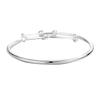 Pulsera de plata de ley S999 para mujer, con diseño de nicho de lujo ligero y moderno, con diseño de campana, ajustable y de tamaño push-pull, venta al por mayor