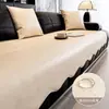 Cojín de Sofá Impermeable de Lujo Moderno para Todas las Estaciones Universal Cojín de Asiento de Cuero Antideslizante Resistente a Arañazos de Gato Protector de Tela para Sofá Venta al por Mayor