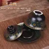 Taza de Té Gaiwan Juego de Té Kung Fu, Cerámica Azul y Blanca Porcelana Blanca Juego de Tres Piezas, Juego Completo para Preparar Té, Envío Gratis, Popular en Línea